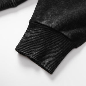 Sweat à capuche surdimensionné personnalisé pour homme, en coton éponge 100% à séchage rapide, de qualité supérieure, délavé à l'acide, respirant, vente en gros OEM - Product Image 4