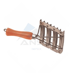 Peine de curry veterinario profesional, herramienta de aseo de animales de alta resistencia para caballos, ganado, mascotas grandes, limpieza de desprendimiento diseñada - Product Image 2