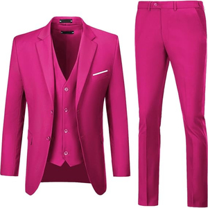 Costume de mariage 3 pièces antistatique pour hommes veste d'affaires formelle pantalon design élégant pour mariages événements d'entreprise - Product Image 4