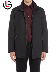 เสื้อเทรนช์เบลเซอร์ผ้าวูลกระดุมแถวเดียวสำหรับผู้ชายเสื้อโค้ทระบายอากาศได้ใส่สบายลดราคาพิเศษ - Product Image 2