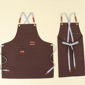 Hair Cutting 2024 Design Professional Salon Large Hairdressing <b>Apron</b> for Hair Stylist Men <b>Leather</b> <b>Aprons</b> - Product Image 4