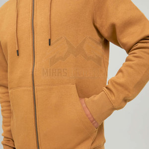 เสื้อกันหนาวสวมหัวมีฮู้ดสำหรับผู้ชายผ้าคอตตอนพิมพ์ลายสีพื้นปรับแต่งโลโก้ได้ใส่สบายสำหรับฤดูหนาว - Product Image 4