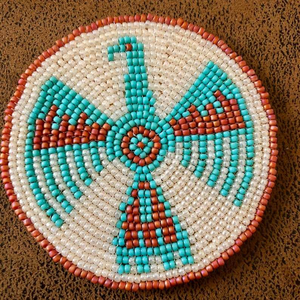 Handmade High Quality Beaded <b>Coasters</b>-Boho <b>Drink</b> <b>Coasters</b> Polyester Backing Custom Logo (Custom Size) Portable Gifts - Product Image 3