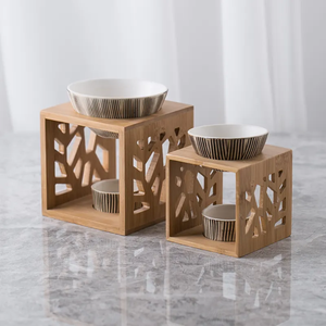Quemador de Incienso de Cerámica con Base de Madera de Mango Natural, de la Mejor Calidad, para Uso Regular - Product Image 1