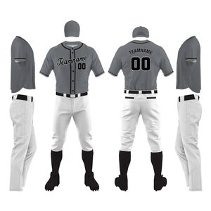 Conjunto de camisetas de béisbol personalizadas para hombre, estampado de rayas por sublimación, camisetas y pantalones de béisbol en blanco, uniforme - Product Image 1