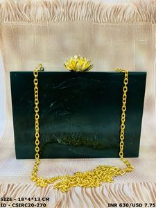 Elegante bolso de mano de resina hecho a mano bolso de noche de Boda nupcial para mujer - Product Image 4