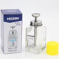100% métal pompe ESD matériaux 120ml verre Nail Art pompe alcool bouteille distributeur carré ongles presse en gros distribution bouteille