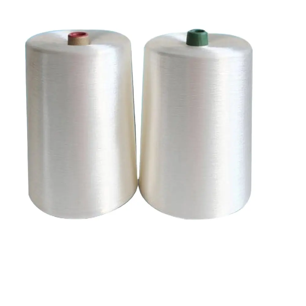 High Class Polyester Garn mit einem strukturierten Aussehen, oft für spezifische Effekte in Stoffen mit einem weichen und luxuriösen Gefühl verwendet