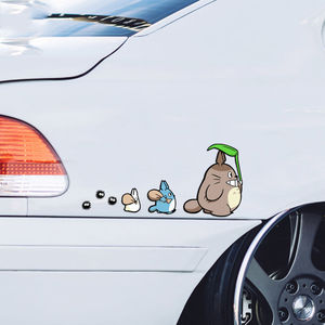 Autocollant de voiture <span class=keywords><strong>Totoro</strong></span>, dessin animé, créatif, Animal drôle, autocollant de voiture, pare-brise de voiture, accessoires de voiture, décalcomanie - Product Image 1