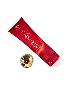 Tube en plastique PE pour emballage multi-usages pour soins de la peau, logo personnalisé, blanc brillant, bouchon à vis électro-plaqué - Product Image 5