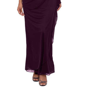 Robe de soirée longue XSCAPE pour femme, ornée de sequins, en tissu mousseline, taille naturelle, taille XL incluse - Product Image 3