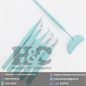 Pinzas Profesionales para Pestañas Hooper Company, Tijeras de Acero Inoxidable Sostenible, Espejo, Punta Sólida, Pinzas para Extensión de Pestañas con Logotipo - Product Image 6