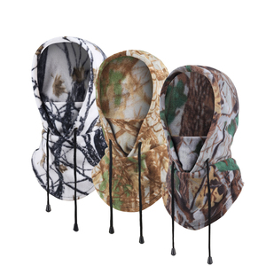 Sombrero de lana Polar para exteriores de invierno para hombres, esquí, Camping, caza, sombrero táctico, máscara facial de lana, gorros térmicos, gorro pasamontañas - Product Image 3