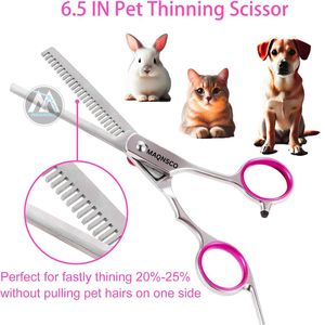 Juego de tijeras profesionales para el cuidado de mascotas 5 en 1, tijeras seguras de acero inoxidable para perros y gatos - Product Image 4