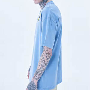 เสื้อยืดโอเวอร์ไซส์สำหรับผู้ชายเสื้อลำลองผ้าฝ้าย100% ทรงหลวมพิมพ์ลายสีน้ำหนักเบา - Product Image 4