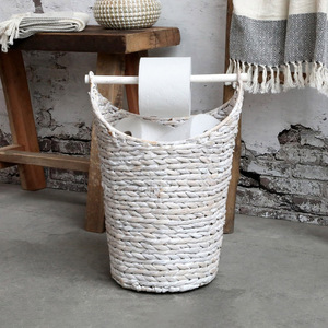 Luxury water hyacinth paper <b>roll</b> holder <b>for</b> bathroom storage high quality natural <b>basket</b> <b>for</b> <b>toilet</b> <b>rolls</b> - Product Image 5