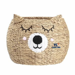 Paniers de rangement en jacinthe d'eau Design chaud, paniers tissés à la main pour enfants - Product Image 5