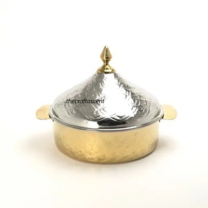 Cazuela de metal con diseño árabe de acero inoxidable, olla caliente hecha a mano, olla calentadora de alimentos de metal de calidad superior al por mayor - Product Image 5