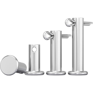Goupille de centrage cylindrique en acier inoxydable 304 M3 M4 M5, goupille à tête plate M5, axe à trou GB882 métrique - Product Image 1