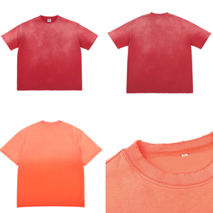 เสื้อยืดยูนิเซ็กส์ลายฟอกสี ลดราคาพิเศษ ผ้าฝ้าย 100% แห้งเร็ว เป็นมิตรกับสิ่งแวดล้อม สไตล์วินเทจ สตรีทแวร์ ผ้าเฟรนช์เทอร์รี่ ราคาถูก - Product Image 5