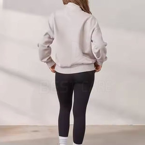 Sweat-shirt demi-zip pour femmes Pull avec col haut Léger Respirant Workout Top Sale - Product Image 5