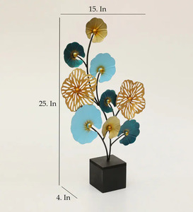 Gran oferta, nuevo diseño, escultura de flores, escultura decorativa de mesa, flor, pieza de exhibición de Metal para decoración de hogar y oficina personalizada - Product Image 2