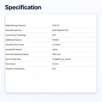 Disque dur AL14SEB120NY 1,2 To HDD SAS 10000 tr/min 03K30N 3K30N Accessoires informatiques d'entreprise NAS CMR Serveur Ordinateur de bureau Ordinateur portable