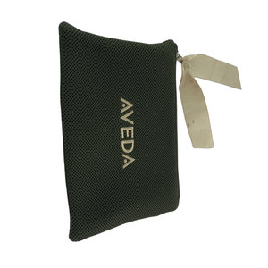 Pochette de maquillage en coton léger avec logo personnalisé de bonne qualité Sac cosmétique de maquillage avec fermeture éclair - Product Image 2