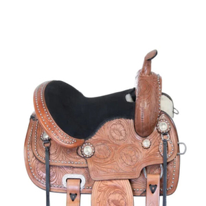 Silla de Montar Inglesa Profesional de Cuero para Caballo de Carreras, Cómoda, Transpirable, con Armazón de Madera y Plástico, de Alta Calidad - Product Image 2