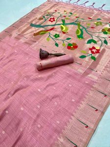 ผ้าฝ้าย muga เนื้อนิ่มกับ zari ทอผ้า Saree ผู้หญิงแฟชั่นผู้ผลิตและผู้จัดจำหน่ายจาก surat ในอัตราที่ต่ำที่สุด - Product Image 4