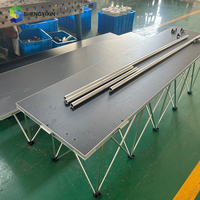 Scène modulaire télescopique en alliage d'aluminium 6061-T6, légère, portable, montage facile, formes personnalisables, spectacles DJ, événements, TUV CE