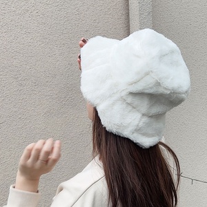 Chapeau de pêcheur en peluche avec feuille de lotus pour femmes et filles - Product Image 4