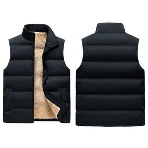 Veste sans manches matelassée à capuche unisexe d'hiver de haute qualité, fermeture éclair, logo frontal, chaude, décontractée, en toile, style bulle, vente en gros - Product Image 1