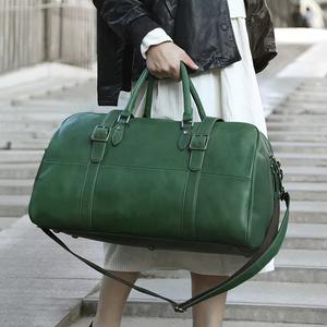 Cremallera de cuero genuino resistente al agua ecológico duradero de gran capacidad Vintage moda deportes gimnasio Weekender viaje Duffel - Product Image 1