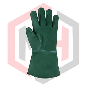 ถุงมือหนังทนความร้อนสำหรับงานเชื่อม สีเขียว ป้องกันไฟ ป้องกันไฟฟ้าสถิต สำหรับงานเชื่อม ป้องกันอันตราย - Product Image 3