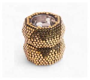 Arabian Islamic Arabic <b>Oud</b> <b>Bakhoor</b> Electric Incense Burner High-class Gold Metal Censer Eco-Friendly Natural Mango Wood Design - Product Image 1