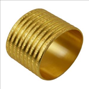 พรีเมี่ยมคุณภาพแหวนผ้าเช็ดปากโลหะสําหรับงานแต่งงานและโรงแรมตกแต่งโต๊ะอุปกรณ์เสริมสีทองรอบแหวนผ้าเช็ดปาก - Product Image 5