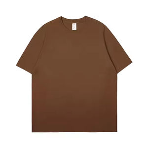 Camiseta Informal Extra Grande para Hombre, 100% Algodón, Lisa, con Impresión de Logotipo Personalizado, Transpirable, Ecológica, Cuello Redondo, Tejido de Punto 200, en Promoción - Product Image 3