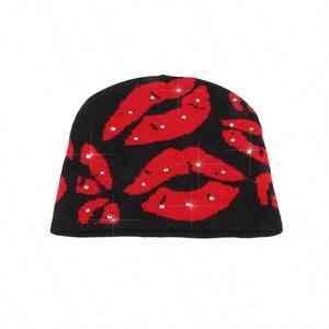 Nouveauté : Bonnet d'hiver en tricot uni avec strass - Product Image 2