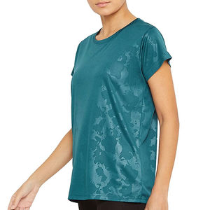Camiseta de manga corta con cuello para mujer, camiseta sólida transpirable de Spandex 100%, camisetas informales con estampado nuevo para mujer - Product Image 4