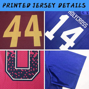 Maillot de football américain imprimé par sublimation complète maillot de football maillot de maille de l'équipe avec le logo de votre équipe et le nom du joueur OEM - Product Image 6