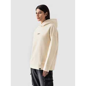 Sweat à capuche en soie crème pour femme, respirant, tricoté, coupe oversize, avec fermeture éclair, idéal pour l'hiver, avec lettres brodées et broderie en tissu éponge - Product Image 5