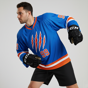 <b>Hot</b> Sales <b>Pink</b> Ice Hockey Jersey Breathable High Quality Polyester Digital Print Unisex Adult OEM Service Available - Product Image 3