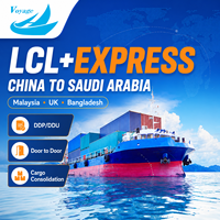 Agente de Transporte Marítimo DDP LCL+Express de China a Arabia Saudita/Malasia/Reino Unido/Bangladesh, Servicio de Consolidación de Carga