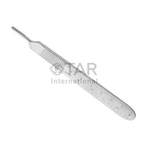 Poignée de scalpel de qualité supérieure n ° 3 125mm 5 pouces porte-lame réutilisable en acier inoxydable BP Instruments médicaux - Product Image 1