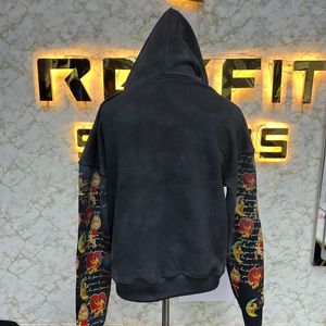 Sweats à capuche avec fermeture éclair les plus demandés avec étiquette personnalisée qualité supérieure sérigraphiés en strass fabriqués en usine prix bas sweats à capuche pour hommes sweats à capuche - Product Image 4