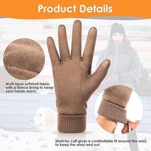 Gants d'hiver respirants à manches courtes SportChek avec matériau en coton imperméable, écran tactile et détection des aiguilles, logo frontal 2026 - Product Image 4