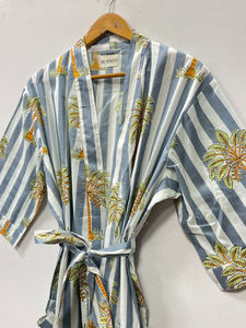 <b>Lightweight</b> Soft Thermal Robe Pure Cotton Kimono <b>Dressing</b> <b>Gown</b> for Women Summer/Winter Night Bathrobe Sustainable for - Product Image 4