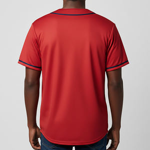 Camiseta de Béisbol Corta Deportiva para Hombre, Venta al Por Mayor 2025, Diseño Personalizado por Sublimación, Impresa, 100% Poliéster - Product Image 6