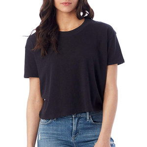 Camiseta corta hecha al mejor precio en fábrica, nuevo diseño, camiseta ligera hecha a medida para mujer - Product Image 1